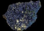 Sparkling Azurite Crystal Cluster with Malachite - Laos #69694-1